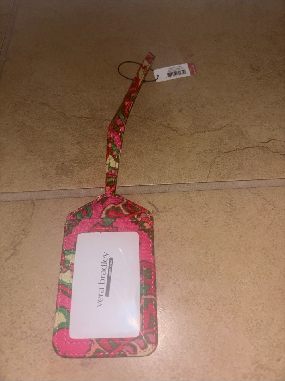 Vera Bradley Pink Floral Luggage Tag - Picture 5 of 6